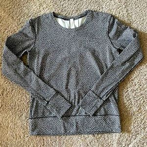 lululemon Rush Hour LS in a size 4 (color-hints of gray, black, silver, & white)